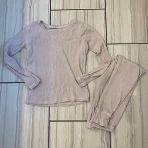 GapKids pale pink and gray striped cotton pajamas